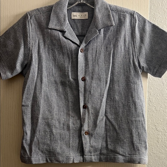 Zara Other - Zara Textured Gray Casual Shirt